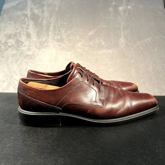 Ecco | Shoes | Ecco Square Toe Dress Shoes Mens 3 Brown  display picture 1